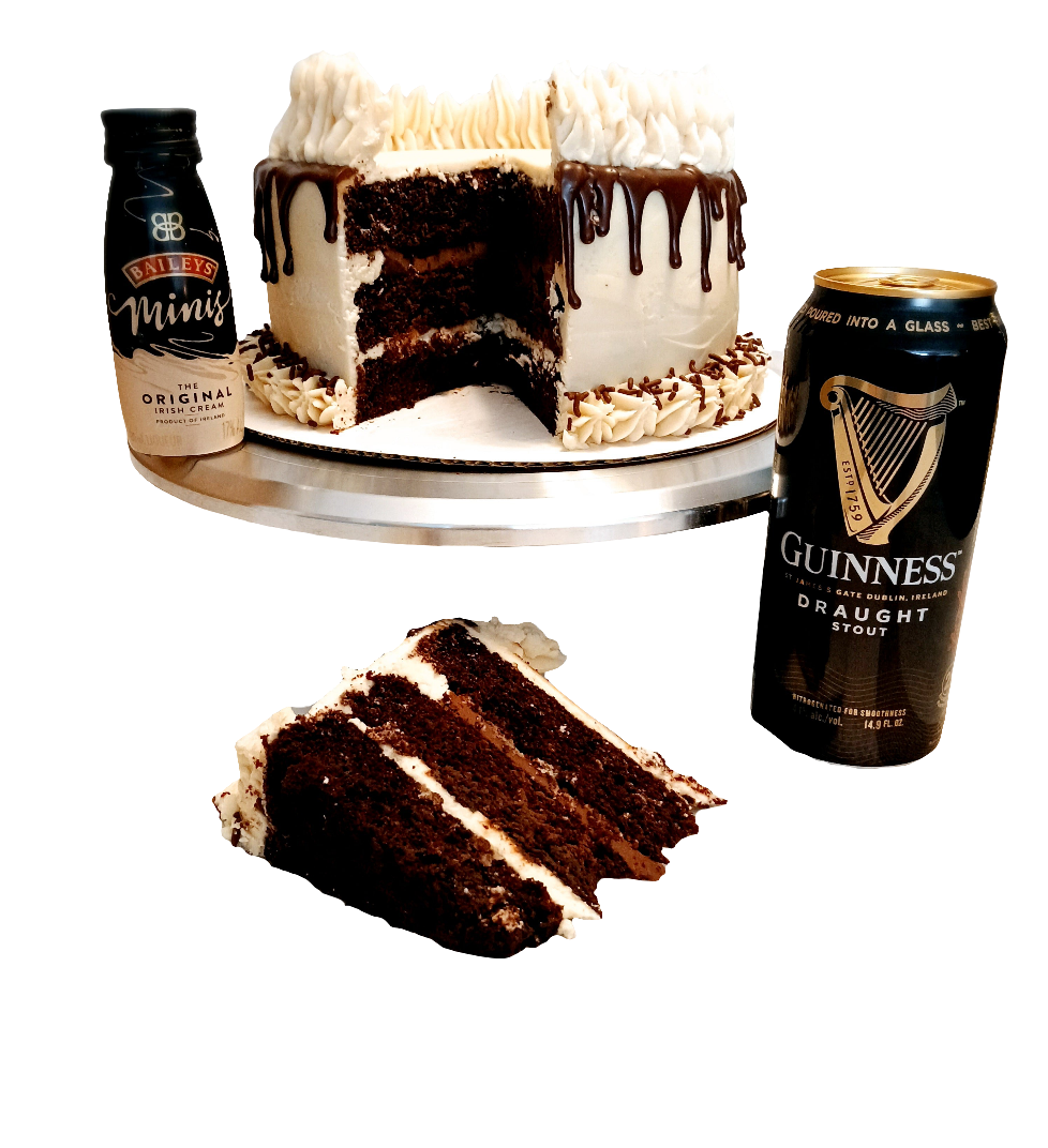 Guinness Stout Chocolate Cake with Bailey's Irish Cream Buttercream
